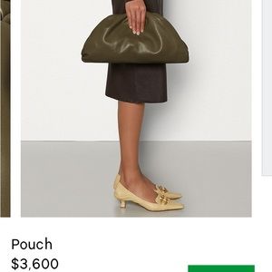BOTTEGA VENETA THE POUCH BAG MUSTARD COLOR EUC